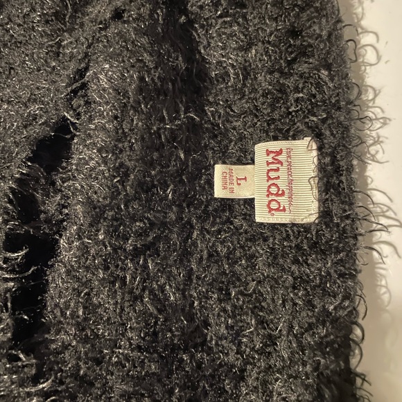 Mudd Sz Large Fuzzy Black pullover Sweater - Picture 2 of 5